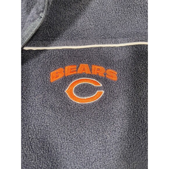 Chicago Bears NFL For Her Fleece Quarter Zip Embroidered Large Football Y2K - Picture 2 of 5